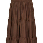BYJOANNIE SMOCK SKIRT - French Roast - Brown-Dress- Hometown Style HTS, women's in store and online boutique located in Ingersoll, Ontario