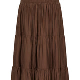 BYJOANNIE SMOCK SKIRT - French Roast - Brown-Dress- Hometown Style HTS, women's in store and online boutique located in Ingersoll, Ontario