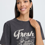 BYSOLKO FRUITY TSHIRT - Asphalt-Casual Tops- Hometown Style HTS, women's in store and online boutique located in Ingersoll, Ontario