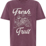 BYSOLKO FRUITY TSHIRT - Fig-Casual Tops- Hometown Style HTS, women's in store and online boutique located in Ingersoll, Ontario