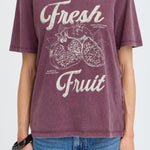 BYSOLKO FRUITY TSHIRT - Fig-Casual Tops- Hometown Style HTS, women's in store and online boutique located in Ingersoll, Ontario