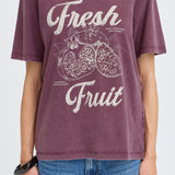BYSOLKO FRUITY TSHIRT - Fig-Casual Tops- Hometown Style HTS, women's in store and online boutique located in Ingersoll, Ontario