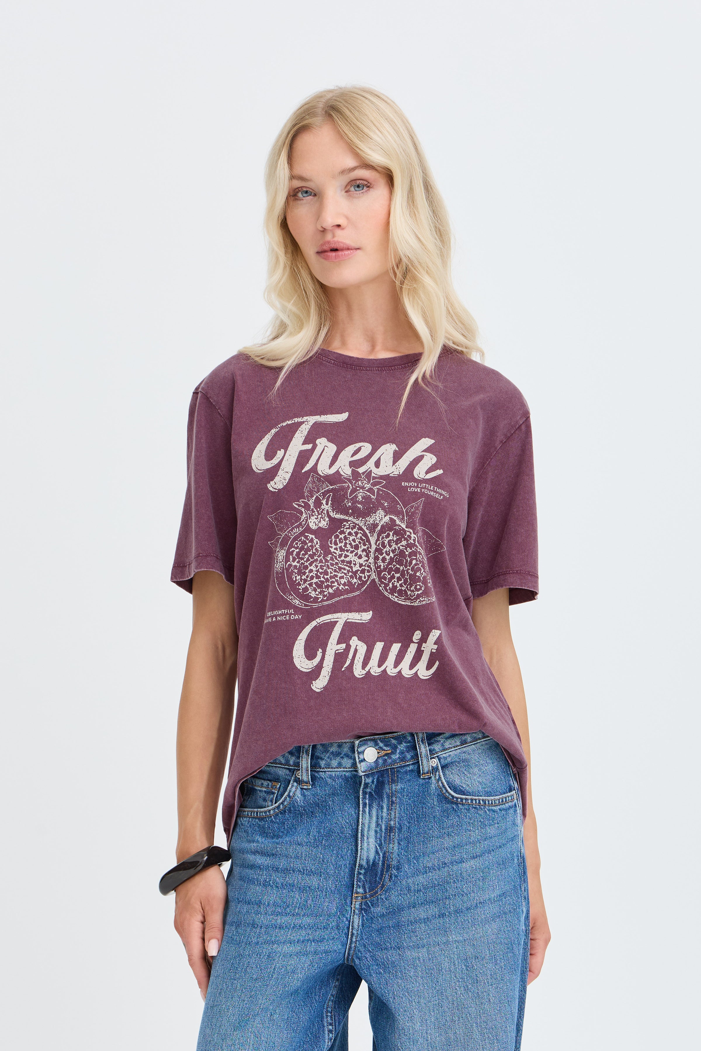 BYSOLKO FRUITY TSHIRT - Fig-Casual Tops- Hometown Style HTS, women's in store and online boutique located in Ingersoll, Ontario
