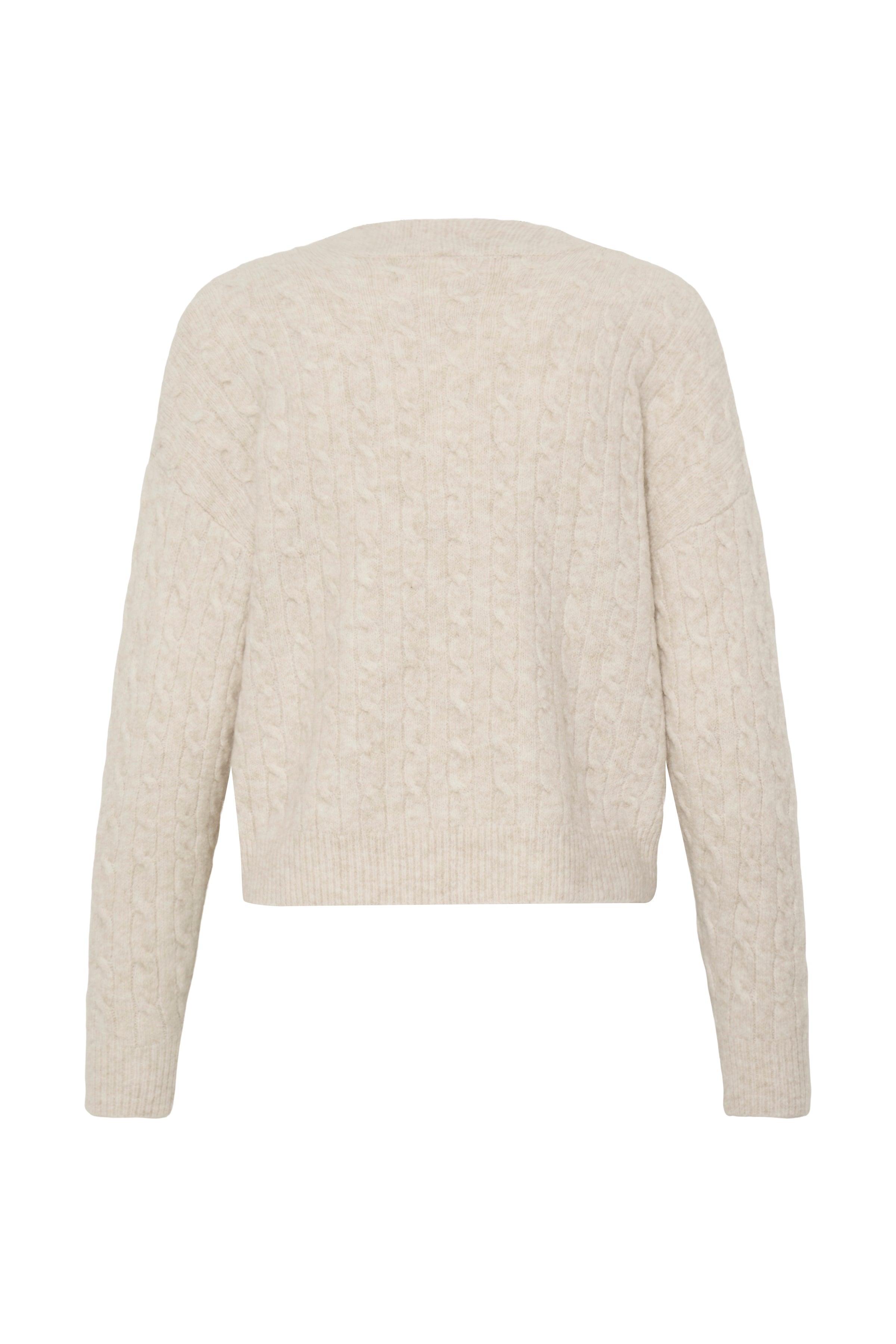 BYMAGRITE CARDIGAN - Birch Melange-Sweaters and Cardigans- Hometown Style HTS, women's in store and online boutique located in Ingersoll, Ontario