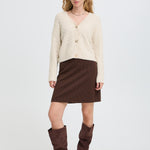 BYMAGRITE CARDIGAN - Birch Melange-Sweaters and Cardigans- Hometown Style HTS, women's in store and online boutique located in Ingersoll, Ontario