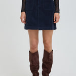 DASIK A POCKET SKIRT - Dark Sapphire-Bottoms- Hometown Style HTS, women's in store and online boutique located in Ingersoll, Ontario