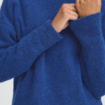 BYOMEA CREW JUMPER - Blue Depths Melange-Sweaters and Cardigans- Hometown Style HTS, women's in store and online boutique located in Ingersoll, Ontario