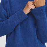 BYOMEA CREW JUMPER - Blue Depths Melange-Sweaters and Cardigans- Hometown Style HTS, women's in store and online boutique located in Ingersoll, Ontario