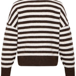 BYOMEA CREW JUMPER - Birch/Java Stripe-Sweaters and Cardigans- Hometown Style HTS, women's in store and online boutique located in Ingersoll, Ontario