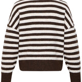 BYOMEA CREW JUMPER - Birch/Java Stripe-Sweaters and Cardigans- Hometown Style HTS, women's in store and online boutique located in Ingersoll, Ontario