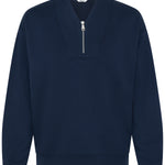 BYPUSTI COLLAR SWEATSHIRT - Dark Sapphire-Casual Tops- Hometown Style HTS, women's in store and online boutique located in Ingersoll, Ontario