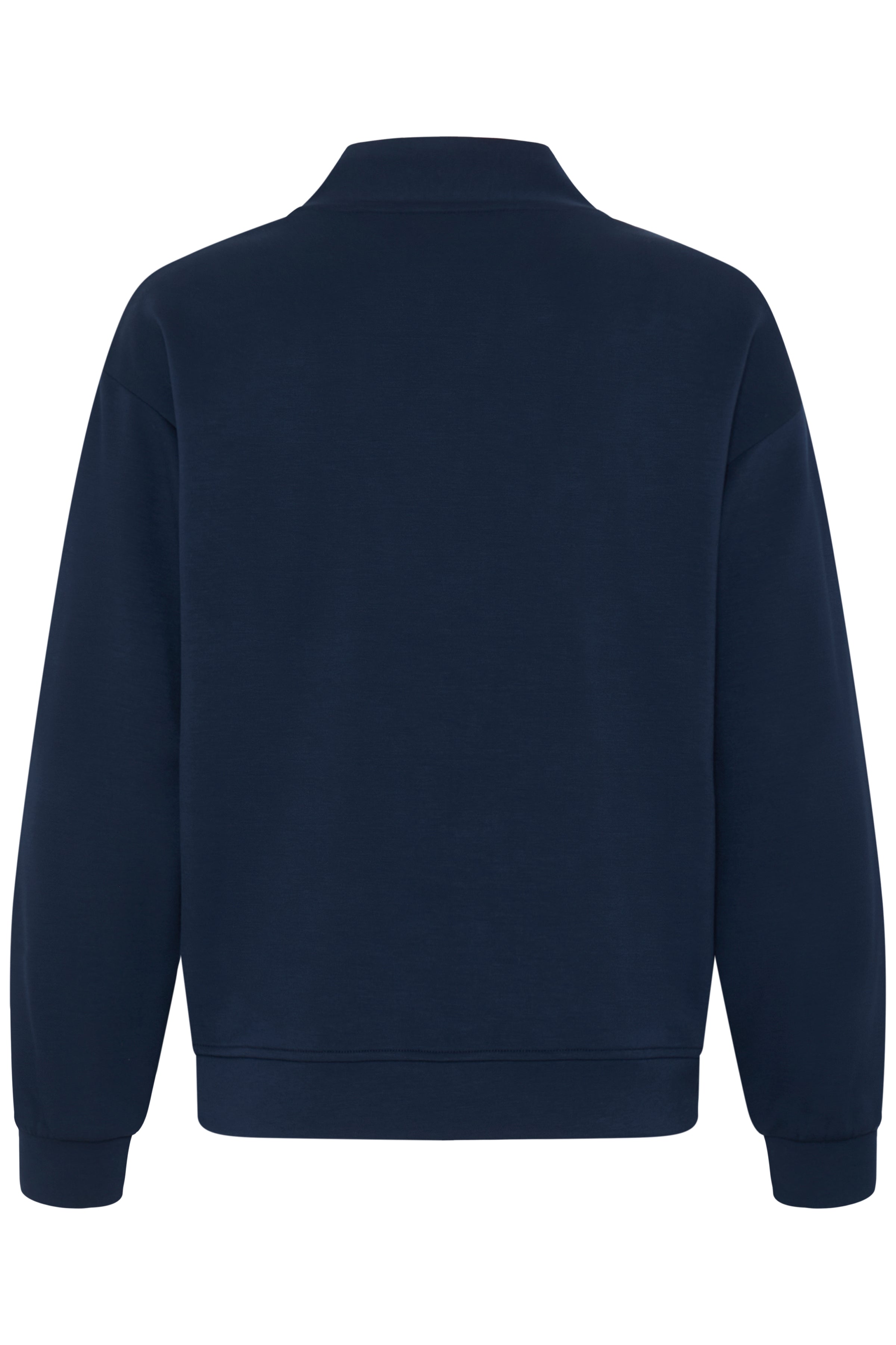 BYPUSTI COLLAR SWEATSHIRT - Dark Sapphire-Casual Tops- Hometown Style HTS, women's in store and online boutique located in Ingersoll, Ontario