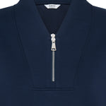 BYPUSTI COLLAR SWEATSHIRT - Dark Sapphire-Casual Tops- Hometown Style HTS, women's in store and online boutique located in Ingersoll, Ontario