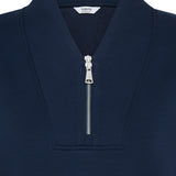 BYPUSTI COLLAR SWEATSHIRT - Dark Sapphire-Casual Tops- Hometown Style HTS, women's in store and online boutique located in Ingersoll, Ontario