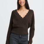 BYMIEL WRAP JUMPER - Java-Sweaters and Cardigans- Hometown Style HTS, women's in store and online boutique located in Ingersoll, Ontario
