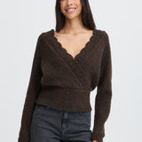 BYMIEL WRAP JUMPER - Java-Sweaters and Cardigans- Hometown Style HTS, women's in store and online boutique located in Ingersoll, Ontario