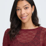 PRIYA TSHIRT - Sundried Tomato-Blouses- Hometown Style HTS, women's in store and online boutique located in Ingersoll, Ontario