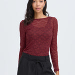 PRIYA TSHIRT - Sundried Tomato-Blouses- Hometown Style HTS, women's in store and online boutique located in Ingersoll, Ontario