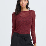 PRIYA TSHIRT - Sundried Tomato-Blouses- Hometown Style HTS, women's in store and online boutique located in Ingersoll, Ontario