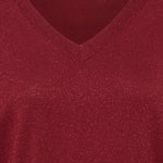 MOBBE V JUMPER- Sundried Tomato-Casual Tops- Hometown Style HTS, women's in store and online boutique located in Ingersoll, Ontario