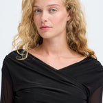 TOA WRAP TOP - Black-Blouses- Hometown Style HTS, women's in store and online boutique located in Ingersoll, Ontario