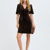 PERLINA BALLOON SLEEVE DRESS - Java-Special Occasion Dresses- Hometown Style HTS, women's in store and online boutique located in Ingersoll, Ontario