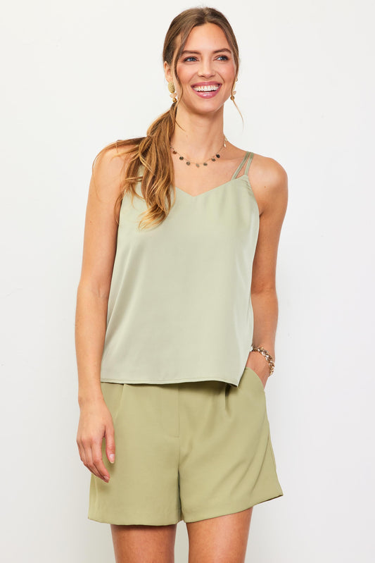 Double Strap Cami - Sage-cami- Hometown Style HTS, women's in store and online boutique located in Ingersoll, Ontario
