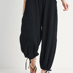 Cotton Jogger Pants - Black-Pants- Hometown Style HTS, women's in store and online boutique located in Ingersoll, Ontario