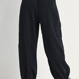 Cotton Jogger Pants - Black-Pants- Hometown Style HTS, women's in store and online boutique located in Ingersoll, Ontario