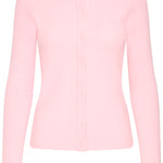 Rib Knit Cardigan- Pink-cardigan- Hometown Style HTS, women's in store and online boutique located in Ingersoll, Ontario