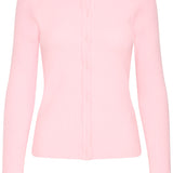 Rib Knit Cardigan- Pink-cardigan- Hometown Style HTS, women's in store and online boutique located in Ingersoll, Ontario