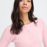 Rib Knit Cardigan- Pink-cardigan- Hometown Style HTS, women's in store and online boutique located in Ingersoll, Ontario