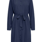Button Down Shirt Dress - Navy-Dress- Hometown Style HTS, women's in store and online boutique located in Ingersoll, Ontario