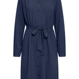Button Down Shirt Dress - Navy-Dress- Hometown Style HTS, women's in store and online boutique located in Ingersoll, Ontario