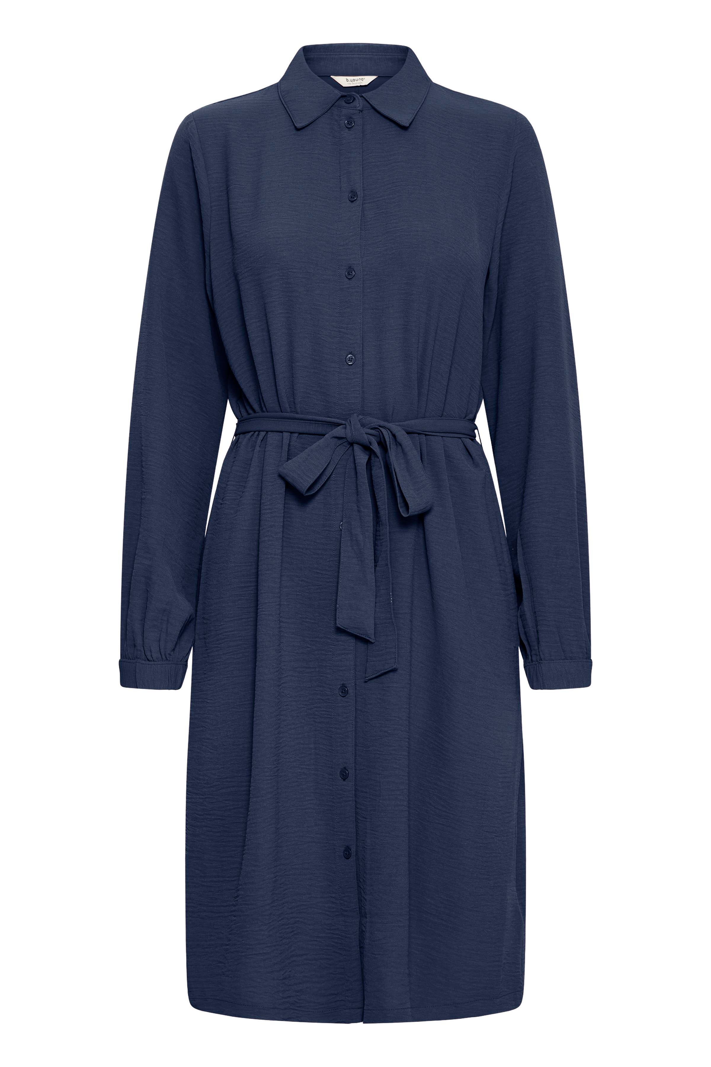 BMMGERDA SHIRT DRESS - Navy-Dress- Hometown Style HTS, women's in store and online boutique located in Ingersoll, Ontario