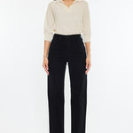 High Rise, Straight - Black-denim- Hometown Style HTS, women's in store and online boutique located in Ingersoll, Ontario