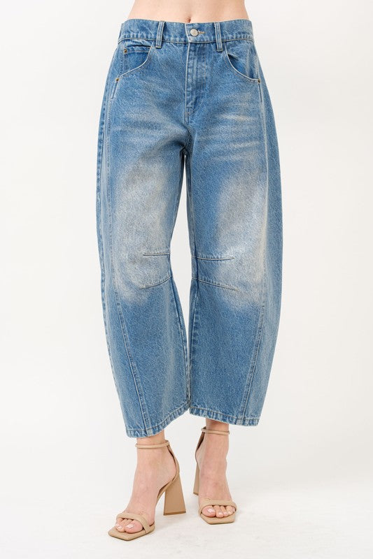 Baggy Barrel Jeans-jeans- Hometown Style HTS, women's in store and online boutique located in Ingersoll, Ontario