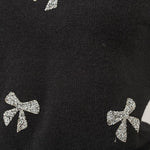 Bow Bead Sweater - Black-Sweater- Hometown Style HTS, women's in store and online boutique located in Ingersoll, Ontario