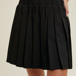 Pleated Active Skirt - Black-skirt- Hometown Style HTS, women's in store and online boutique located in Ingersoll, Ontario