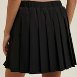 Pleated Active Skirt - Black-skirt- Hometown Style HTS, women's in store and online boutique located in Ingersoll, Ontario