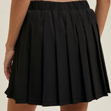 Pleated Active Skirt - Black-skirt- Hometown Style HTS, women's in store and online boutique located in Ingersoll, Ontario