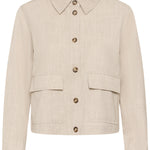 KAomila Shirt Jacket - Feather Grey-Coat & Jackets- Hometown Style HTS, women's in store and online boutique located in Ingersoll, Ontario