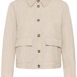 KAomila Shirt Jacket - Feather Grey-Coat & Jackets- Hometown Style HTS, women's in store and online boutique located in Ingersoll, Ontario