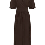 Sirena Long Dress - Coffee Bean-Casual Dresses- Hometown Style HTS, women's in store and online boutique located in Ingersoll, Ontario