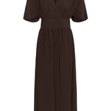 Sirena Long Dress - Coffee Bean-Casual Dresses- Hometown Style HTS, women's in store and online boutique located in Ingersoll, Ontario
