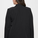 Notch Collar Long Sleeve Blazer - Black-Blazer- Hometown Style HTS, women's in store and online boutique located in Ingersoll, Ontario