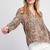 Leopard Print Top - Brown-Tops- Hometown Style HTS, women's in store and online boutique located in Ingersoll, Ontario