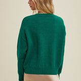 Merry Fluffy Patch Sweater - Green-sweater- Hometown Style HTS, women's in store and online boutique located in Ingersoll, Ontario