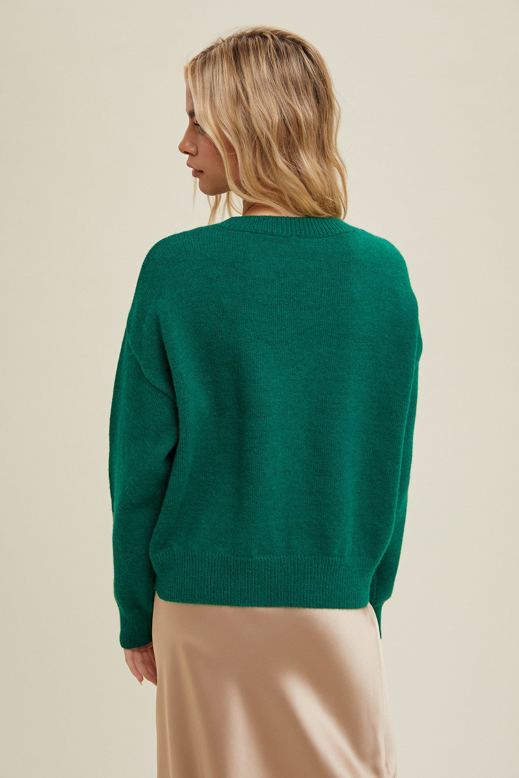 Merry Fluffy Patch Sweater - Green-sweater- Hometown Style HTS, women's in store and online boutique located in Ingersoll, Ontario