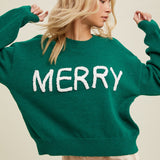 Merry Fluffy Patch Sweater - Green-sweater- Hometown Style HTS, women's in store and online boutique located in Ingersoll, Ontario